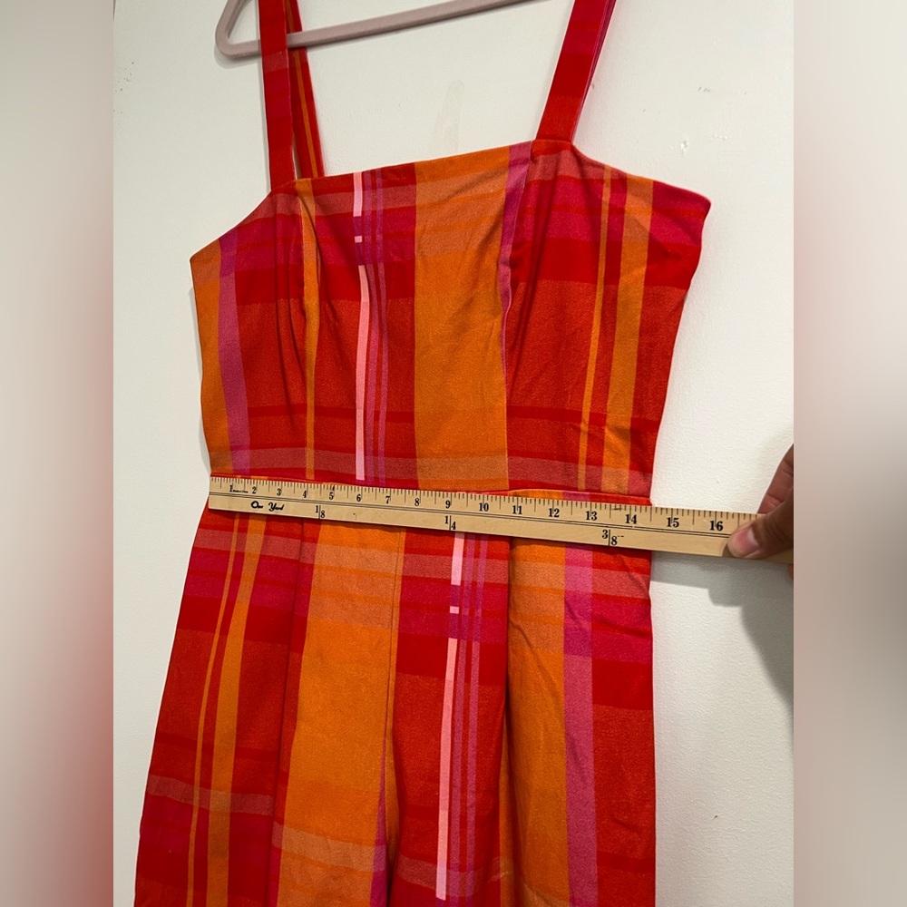 Corey Lynn Calter Orange Cotton‎ Blend Ayla Jumpsuit Sz. M - Picture 7 of 11